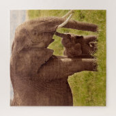 Getty Afbeeldingen | Elefant en Baby Legpuzzel (Verticaal)