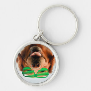 Getty Afbeeldingen Hond met bril Sleutelhanger