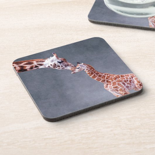 Getty Afbeeldingen | Moeder en Baby Giraffe Onderzetter (Linkerzijde)