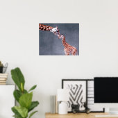 Getty Afbeeldingen | Moeder en Baby Giraffe Poster (Thuiskantoor)