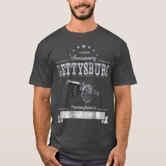 Gettysburg 155e Jubileum Grafisch Memorial T-shirt