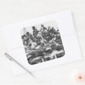 Gettysburg Adres, Abraham Lincoln Vierkante Sticker (Envelop)