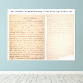 Gettysburg Adres Nicolay Copy (1863) Canvas Afdruk (Insitu (Houten vloer))