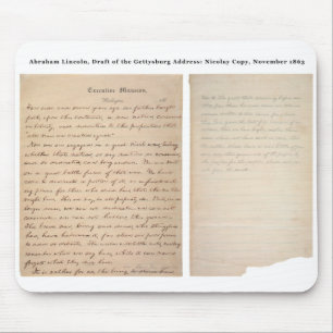 Gettysburg Adres Nicolay Copy (1863) Muismat