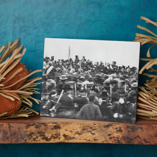 Gettysburg Adres President Abraham Lincoln Fotoplaat (Zijkant)