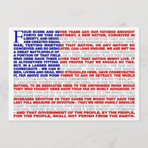 Gettysburg Adres Uitnodiging