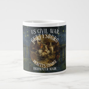 GETTYSBURG AMERIKAANSE BURGEROORLOG PICKETT'S CHAR EXTRA GROTE BEKER