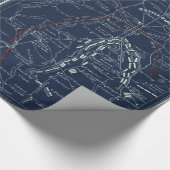 Gettysburg Battlefield Civil War Map (1863) Cadeaupapier (Hoek)