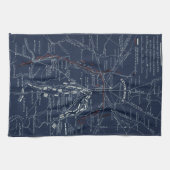 Gettysburg Battlefield Civil War Map (1863) Theedoek (Horizontaal)