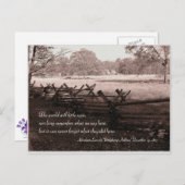 Gettysburg - carte postale #2 de champ de bataille (Devant / Derrière)