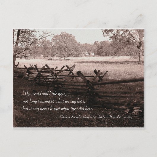 Gettysburg - carte postale #2 de champ de bataille (Devant)