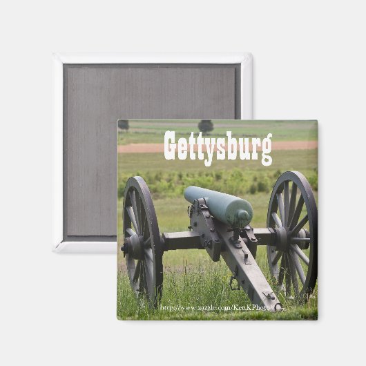 Gettysburg kanon magneet (Voorkant / Achterkant)