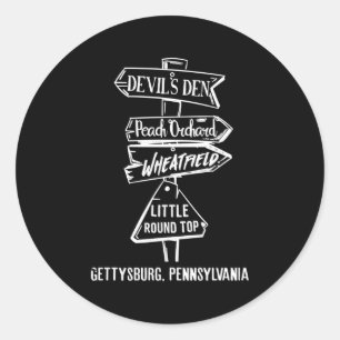 Gettysburg Landmark Ronde Sticker
