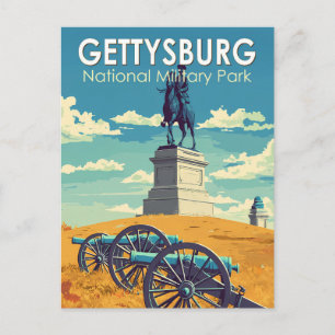 Gettysburg National Military Park Reis Kunst Retro Briefkaart
