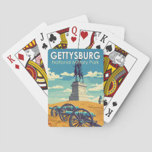 Gettysburg National Military Park Reis Kunst Retro Pokerkaarten