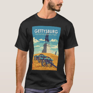 Gettysburg National Military Park Reis Kunst Retro T-shirt