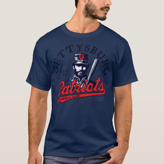 Gettysburg Patriots honkbal - 1915 T-shirt (Voorkant)