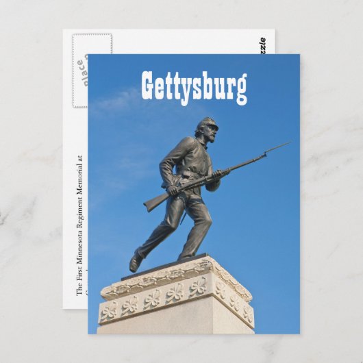 Gettysburg Statue I Briefkaart (Voorkant / Achterkant)