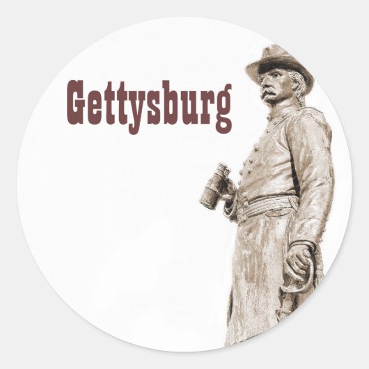Gettysburg Statue III Sepia Sticker (Devant)