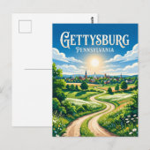 Gettysburg VS Briefkaart (Voorkant / Achterkant)