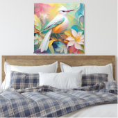 Getuft Golden Rumped Fantasy Bird Canvas Afdruk (Insitu (Slaapkamer))