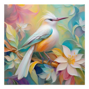 Getuft Golden Rumped Fantasy Bird Foto Afdruk