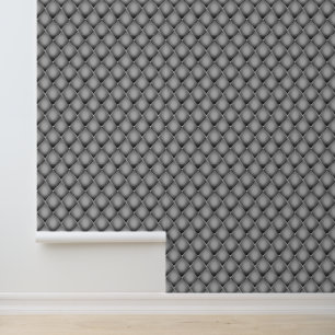 Getuft patroon grijs gunmetal geometrische diagona behang