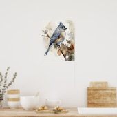 Getufte Titmouse Bird Art Print Poster (Keuken)