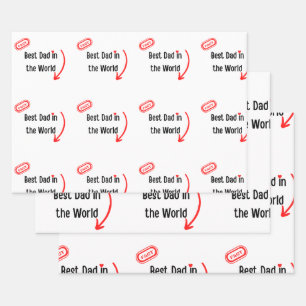 Getuigd beste Vaderdag inpakpapier Papa cadeau