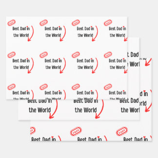 Getuigd beste Vaderdag inpakpapier Papa cadeau