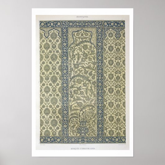 Getuigd paneel van de moskee van Ibrahym Agha uit  Poster (Voorkant)