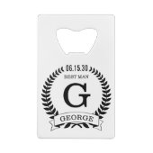 Getuige Beginletters Kredietkaart Flessenopener (Achterkant)