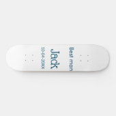 getuige beste man voeg naam tekst vrijgezellenfees skateboard (Horizontaal)