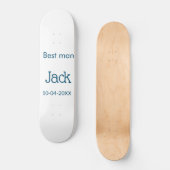getuige beste man voeg naam tekst vrijgezellenfees skateboard (Voorkant)