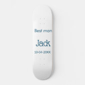 getuige beste man voeg naam tekst vrijgezellenfees skateboard (Voorkant)