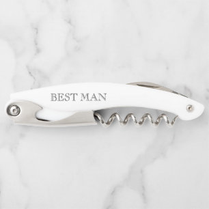 Getuige Bruidsjonker Cadeau Trouwdatum Klassiek Kurkentrekker