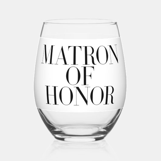 Getuige Dames Zwart Modern Eerbiedwaardig Persoonl Wijnglas Zonder Voet (Voorkant)