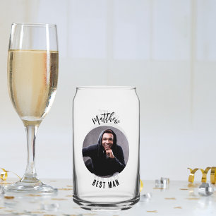 Getuige foto vrijgezellenfeest blikvorm glas