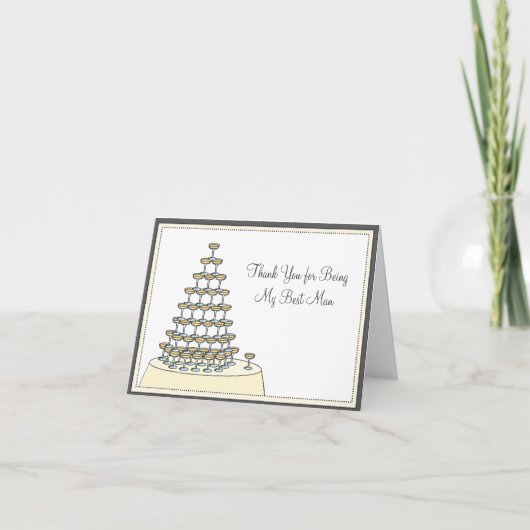 Getuige Grappige Dankkaart - Toasting Bedankkaart (Voorkant)