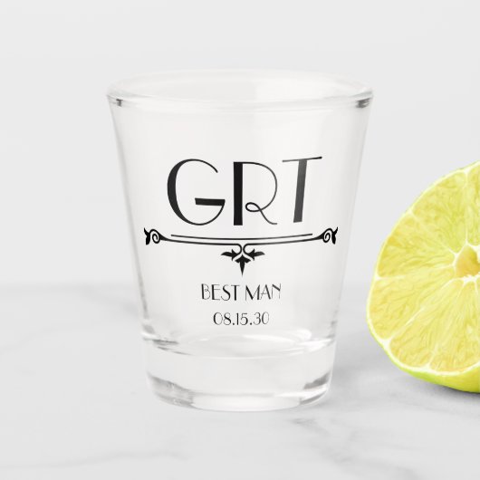 Getuige Initiëlen Shot Glas (Voorkant)