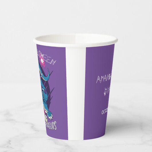 Getuige met T-Rex-illustratie Halloween-partij Papieren Bekers (Links)