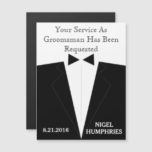 Getuige of Bruidsjonker Herinnering Magnetische Uitnodiging