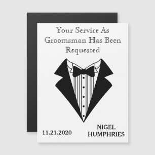 Getuige of Bruidsjonker Herinnering Magnetische Uitnodiging