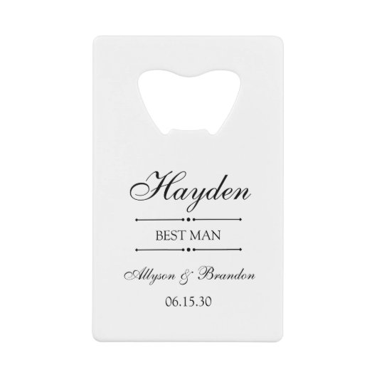 Getuige Persoonlijk Kredietkaart Flessenopener (Voorkant)