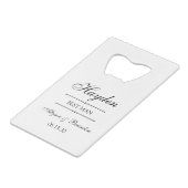 Getuige Persoonlijk Kredietkaart Flessenopener (Voorkant Gekanteld)