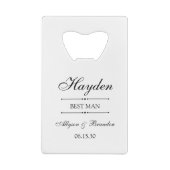 Getuige Persoonlijk Kredietkaart Flessenopener (Achterkant)