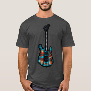 Getuige Pixel Gewapend en dakloze gitaar rechtop T-shirt
