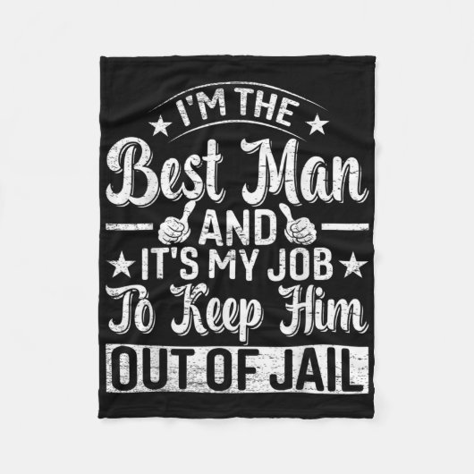 Getuige Trouw Bruidegom Funny Bruids Bachelor P Fleece Deken (Voorkant)