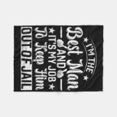 Getuige Trouw Bruidegom Grappige Bruids Bachelor P Fleece Deken (Voorkant (Horizontaal))