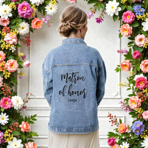 Getuige trouwer bruidsfeest denim jacket